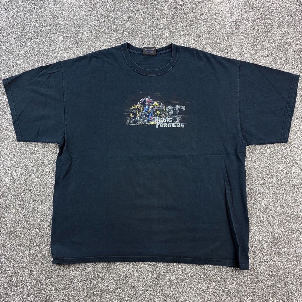 Vintage Transformers Shirt Mens 2XL Black Movie Promo 2007 Michael Bay Autobots